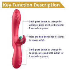 Вибратор Erospace Sweet Play G-Spot & Critoral Flappinng Vibrator A16