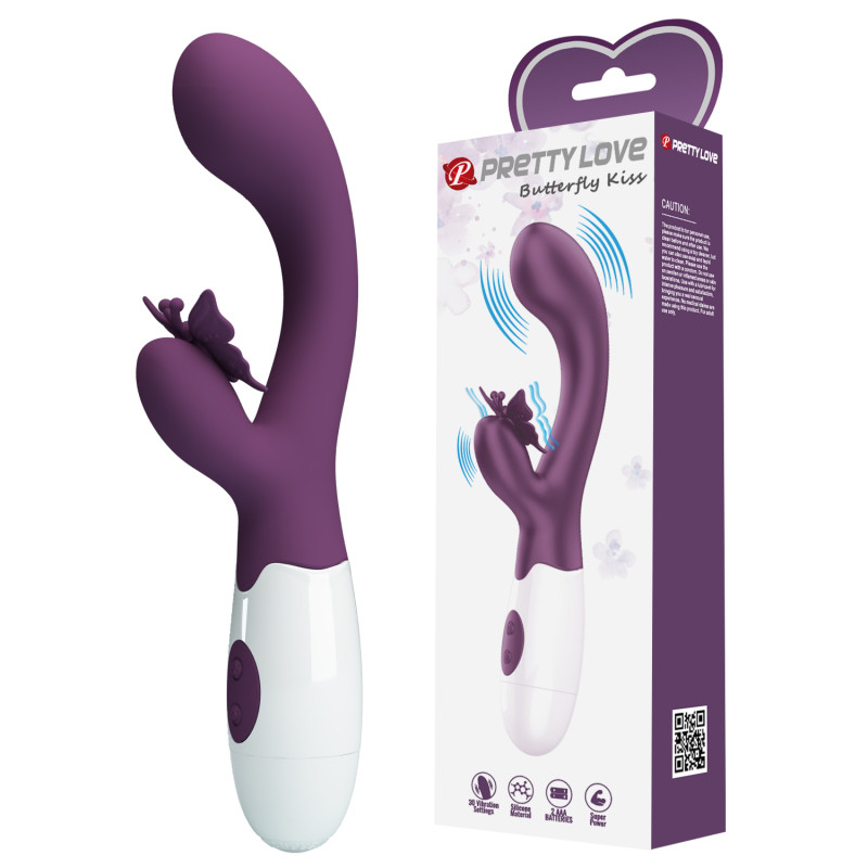 Вибратор Pretty Love Butterfly Kiss Vibrator Plum