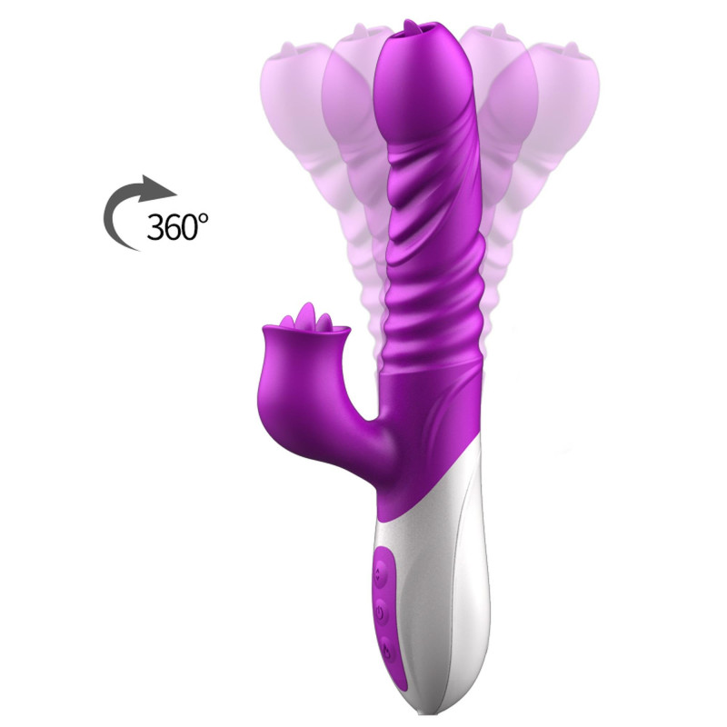 Вібратор B - Series Fox Silicone Vibrator, USB, 10 Function &Thrusting Function, Heating