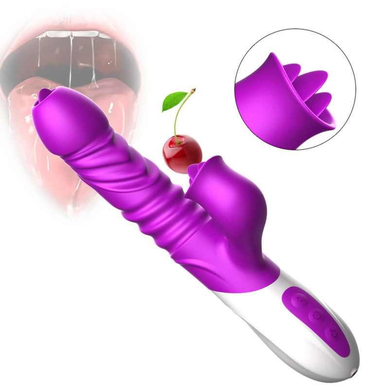 Вібратор B - Series Fox Silicone Vibrator, USB, 10 Function &Thrusting Function, Heating