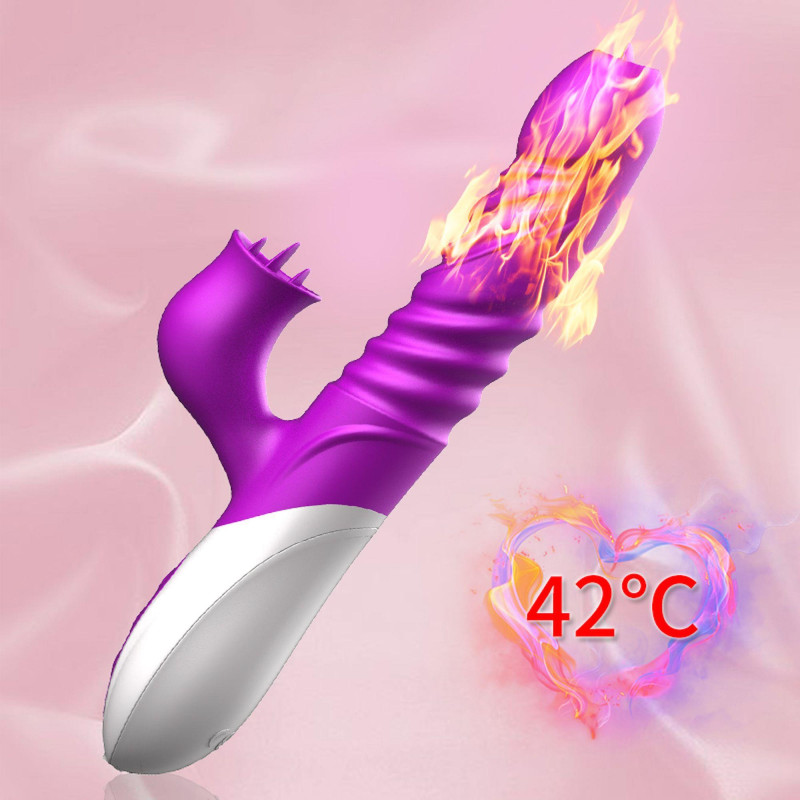 Вібратор B - Series Fox Silicone Vibrator, USB, 10 Function &Thrusting Function, Heating