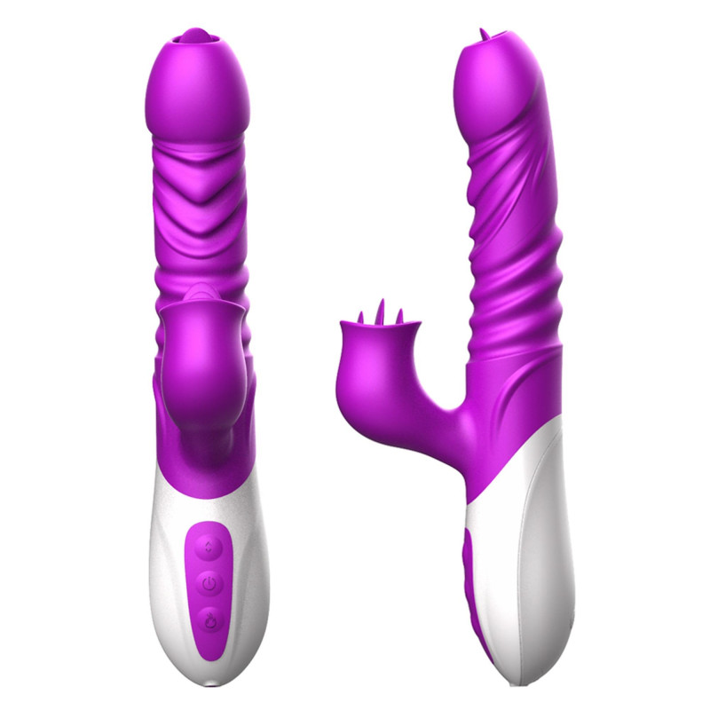 Вібратор B - Series Fox Silicone Vibrator, USB, 10 Function &Thrusting Function, Heating