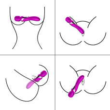 Вибромассажер B - Series Fox Silicone Dual Massager, USB, 7+7 Function, Purple