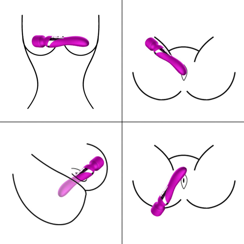 Вибромассажер B - Series Fox Silicone Dual Massager, USB, 7+7 Function, Purple