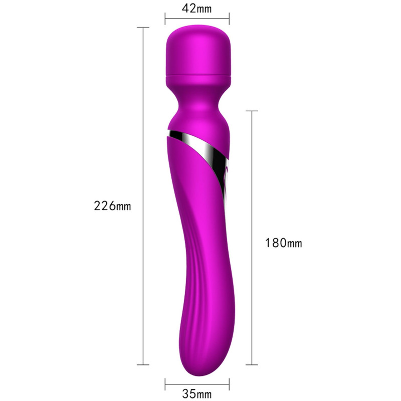Вибромассажер B - Series Fox Silicone Dual Massager, USB, 7+7 Function, Purple