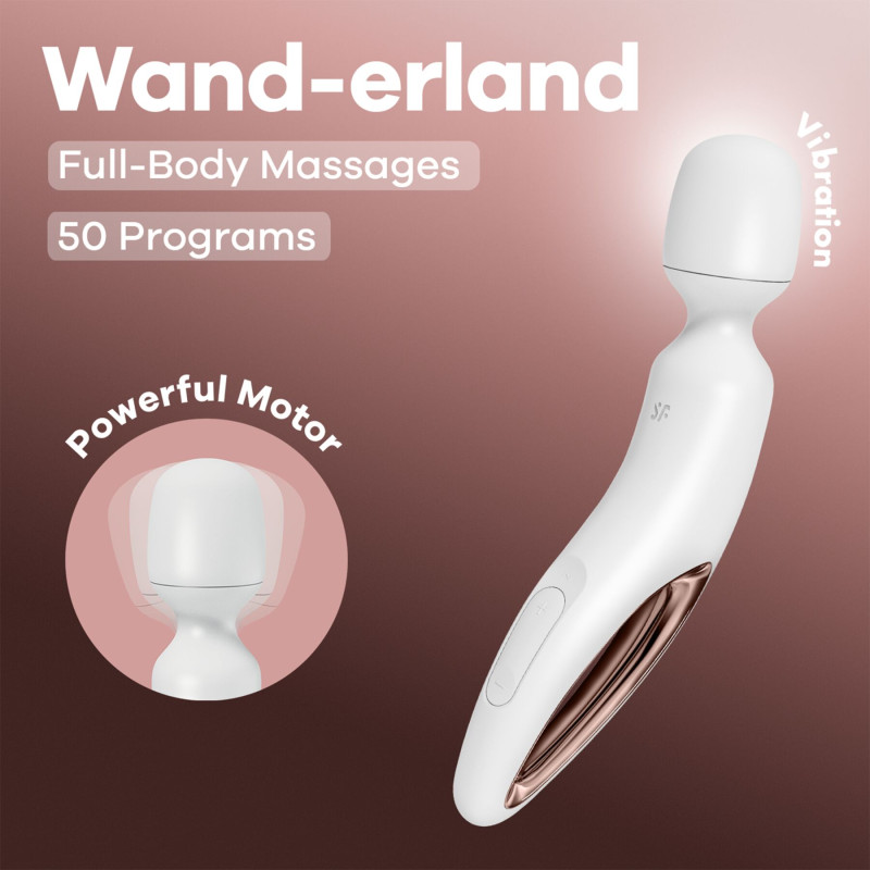 Вибромассажер Satisfyer Wand-erland (White/Rosegold)
