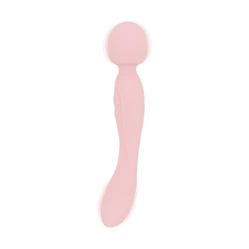 Вібромасажер Good Vibes Only - SIMI Double-Sided Wand Vibrator Soft Silicone - Pink