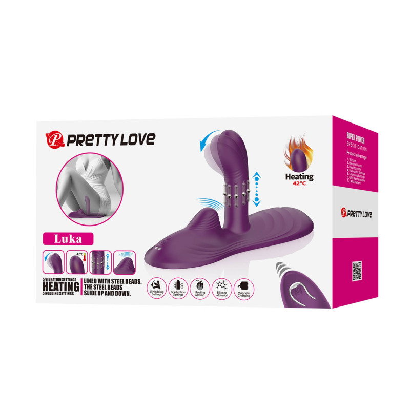 Вібромасажер Pretty Love Luka Heating Sit-Down Pad Vibrator
