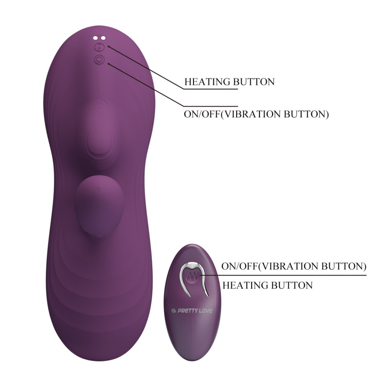 Вібромасажер Pretty Love Luka Heating Sit-Down Pad Vibrator