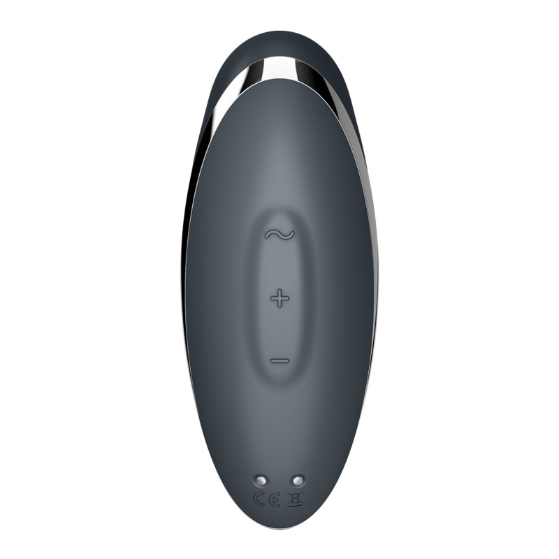 Вибростимулятор-пульсатор Satisfyer Tap & Climax 2 Grey, эффект постукивания пальцем