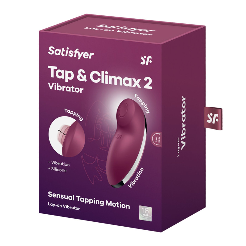 Вибростимулятор-пульсатор Satisfyer Tap & Climax 2 Red, эффект постукивания пальцем