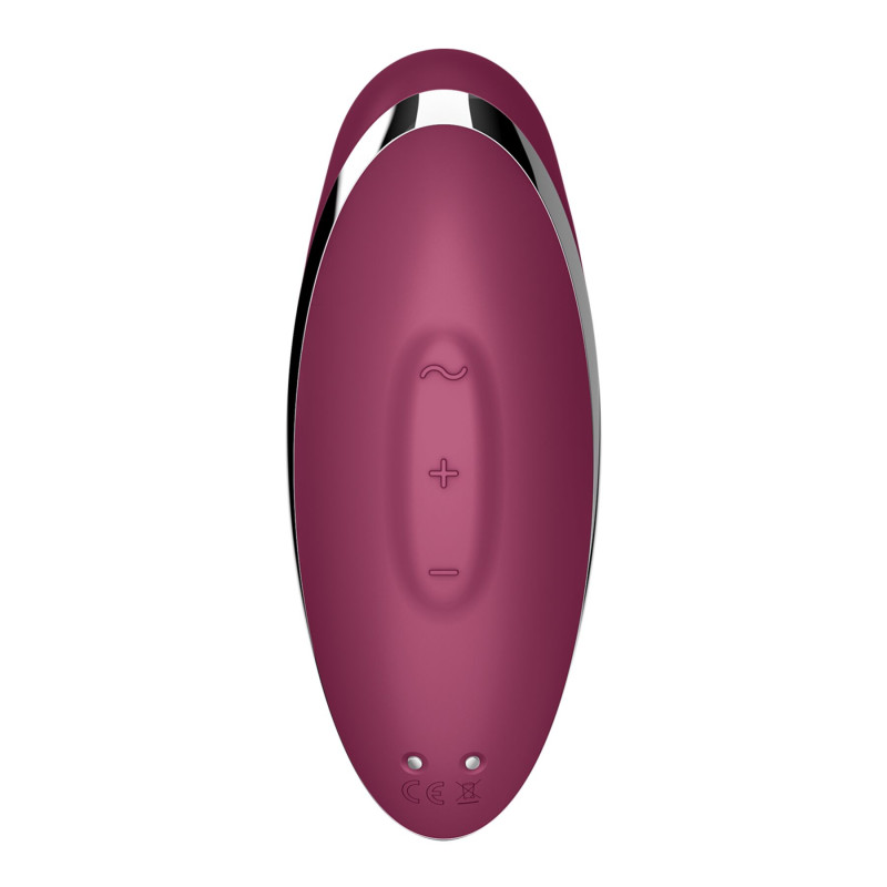 Вибростимулятор-пульсатор Satisfyer Tap & Climax 2 Red, эффект постукивания пальцем