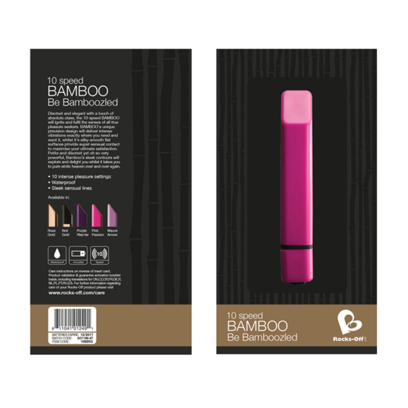 Вибратор Rocks Off Bamboo Pink Passion Вибратор Rocks Off Bamboo Pink Passion