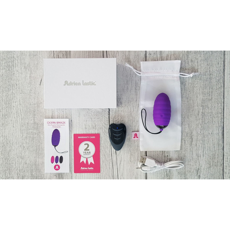 Віброяйце Adrien Lastic Ocean Breeze Рожеве з пультом ДУ Віброяйце Adrien Lastic Ocean Breeze Рожеве з пультом ДУ