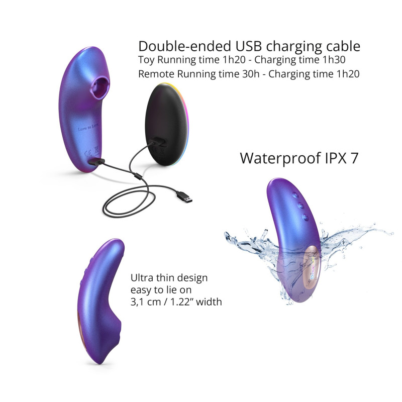 Вакуумный клиторальный стимулятор Love To Love DREAMER – IRIDESCENT NIGHT, ласки язычком, пульт Вакуумный клиторальный стимулятор Love To Love DREAMER – IRIDESCENT NIGHT, ласки язычком, пульт