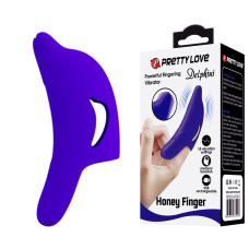 Вібронасадка на палець Pretty Love Delphini Fingering Vibrator Blue