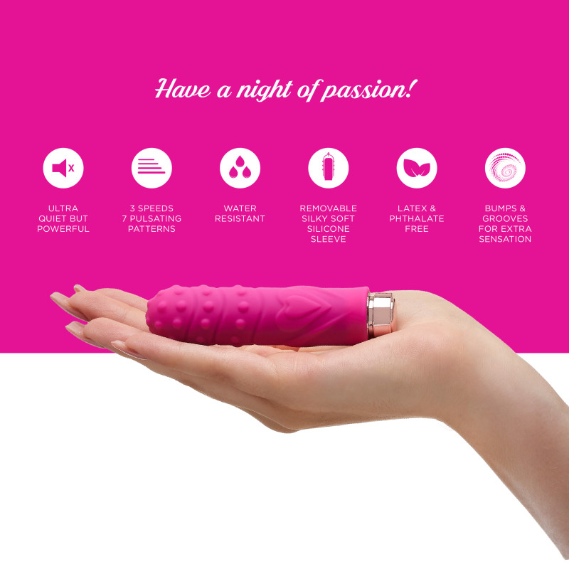 Віброкуль So Divine Je T'Aime зі знімною текстурованою насадкою Віброкуль So Divine Je T'Aime зі знімною текстурованою насадкою