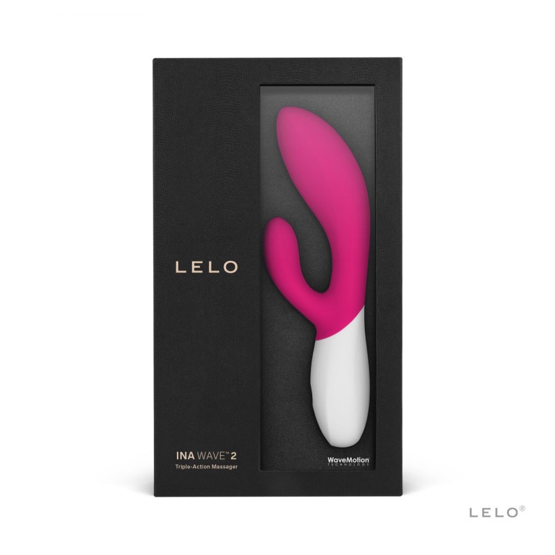 Вибратор-кролик LELO Ina Wave 2 Cerise, манящее движение ствола + вибрации Вибратор-кролик LELO Ina Wave 2 Cerise, манящее движение ствола + вибрации