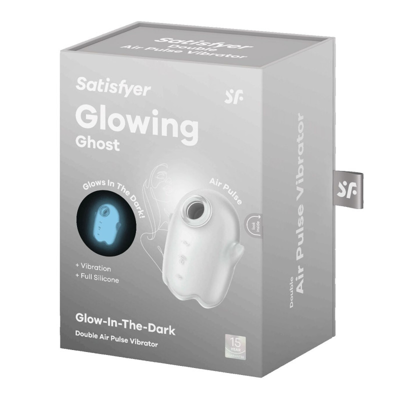 Вакуумный клиторальный стимулятор с вибрацией Satisfyer Glowing Ghost White, светящийся в темноте Вакуумный клиторальный стимулятор с вибрацией Satisfyer Glowing Ghost White, светящийся в темноте