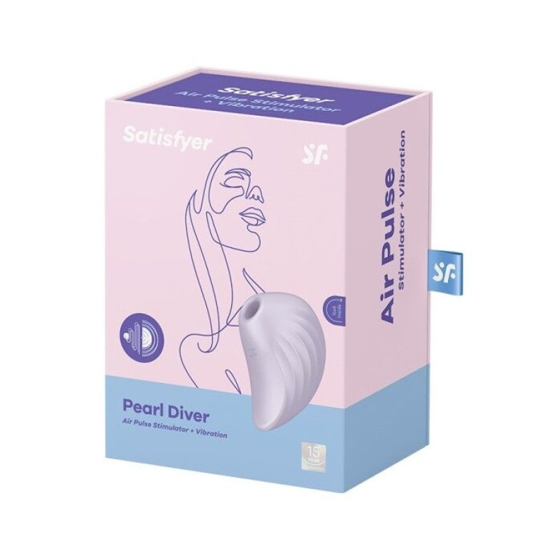 Вакуумный клиторальный стимулятор Satisfyer Pearl Diver Violet Вакуумный клиторальный стимулятор Satisfyer Pearl Diver Violet
