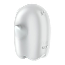 Вакуумный клиторальный стимулятор с вибрацией Satisfyer Glowing Ghost White, светящийся в темноте
