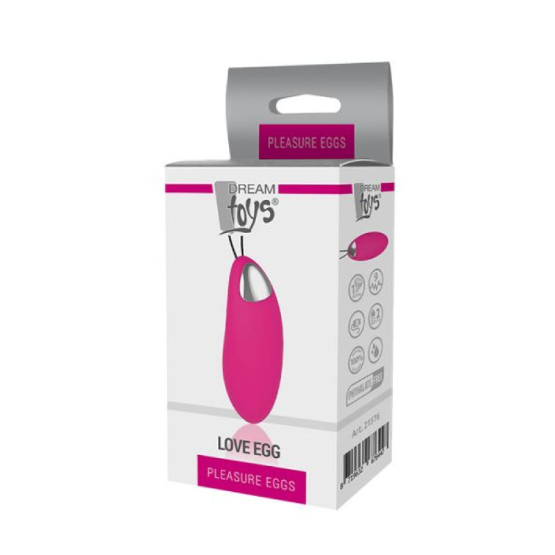 Віброяйце Dreamtoys Pleasure Eggs Love Egg Фуксія Віброяйце Dreamtoys Pleasure Eggs Love Egg Фуксія