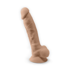 Фаллоимитатор с вибрацией SilexD Vetus Vibro Flesh (MODEL 1 size 8in) + LRS, двухслойный, диам. 4,2 см