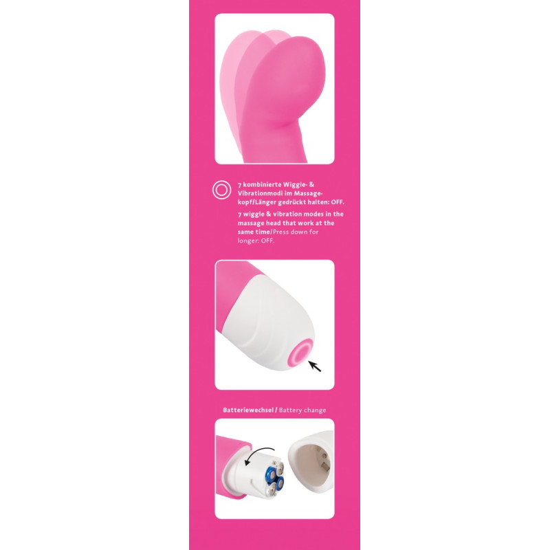 Стимулятор G-точки Sweet Smile Vibe + WigglingTip Рожевий Стимулятор G-точки Sweet Smile Vibe + WigglingTip Рожевий