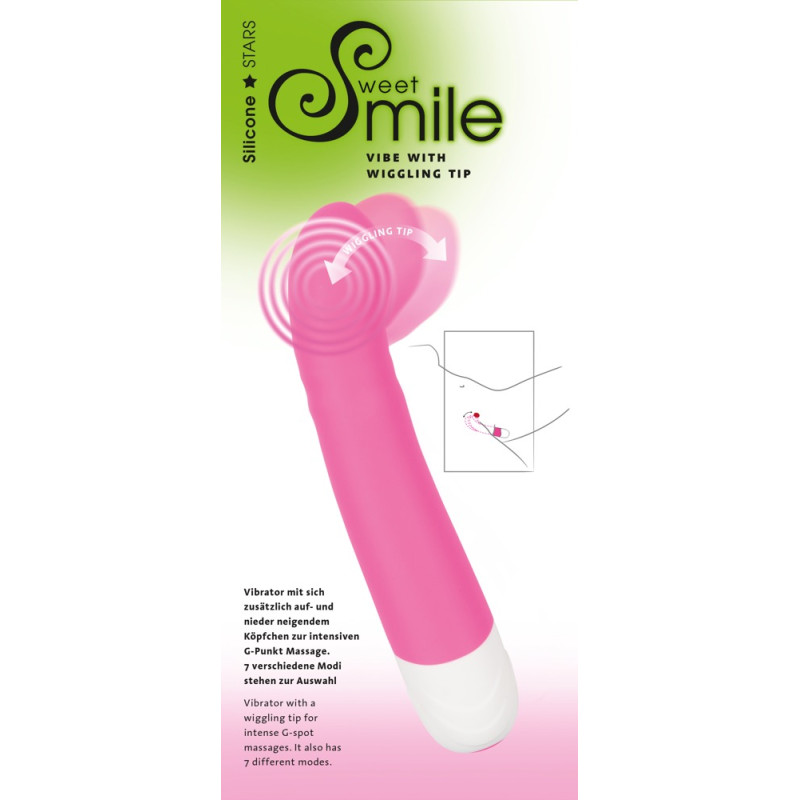 Стимулятор G-точки Sweet Smile Vibe + WigglingTip Рожевий Стимулятор G-точки Sweet Smile Vibe + WigglingTip Рожевий