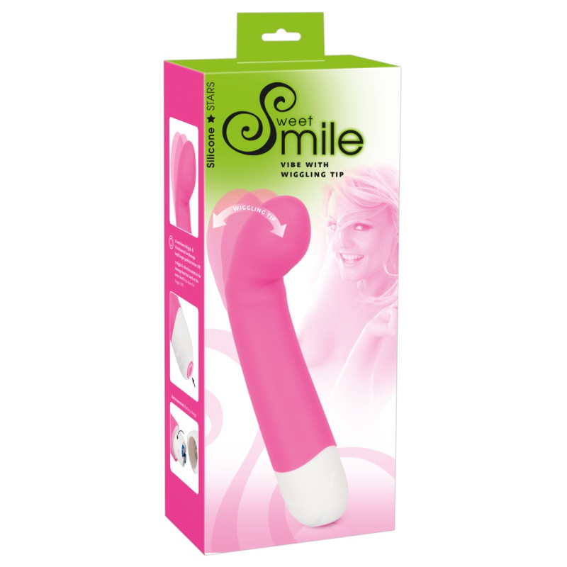 Стимулятор G-точки Sweet Smile Vibe + WigglingTip Рожевий Стимулятор G-точки Sweet Smile Vibe + WigglingTip Рожевий