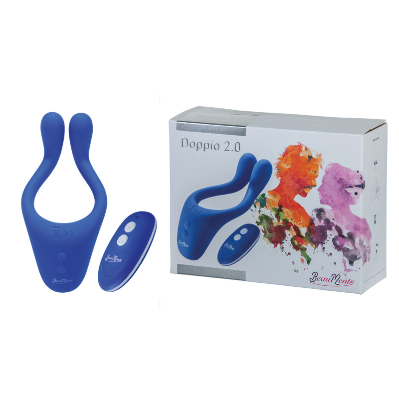 Hi-tech вибратор StRubber BeauMents Doppio 2.0 голубой Hi-tech вибратор StRubber BeauMents Doppio 2.0 голубой