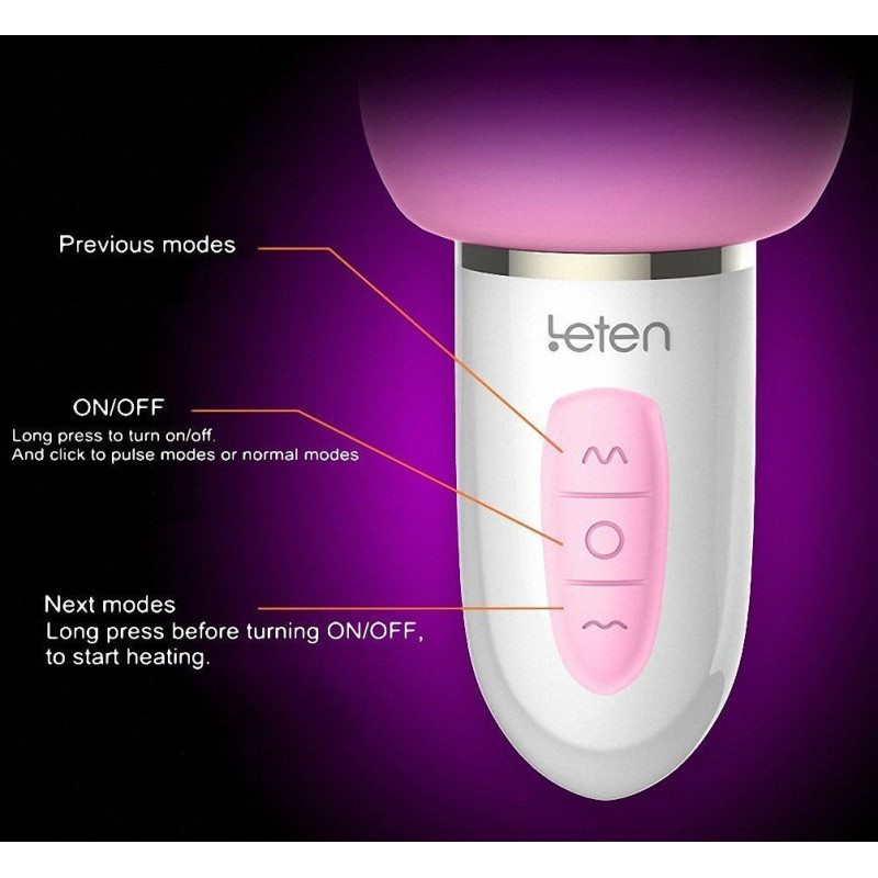 Фалоімітатор з вібрацією та підігрівом Leten Quest Фалоімітатор з вібрацією та підігрівом Leten Quest