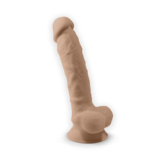 Фаллоимитатор с вибрацией SilexD Vetus Vibro Flesh (MODEL 1 size 8in) + LRS, двухслойный, диам. 4,2 см