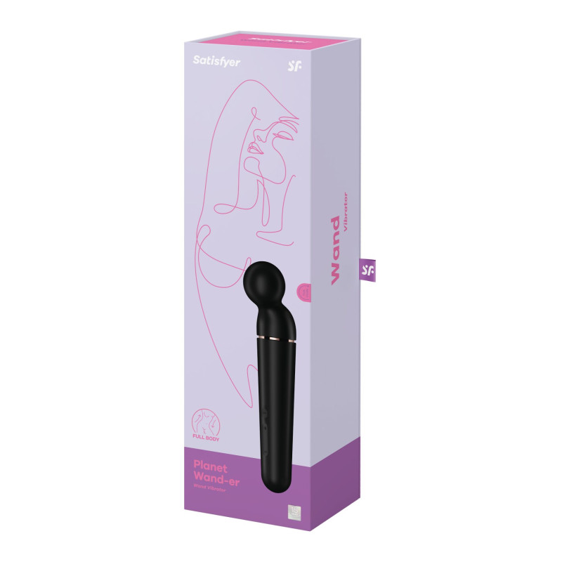 Вібромасажер Satisfyer Planet Wand-er Black/Rosegold, дуже потужний, бездротовий Вібромасажер Satisfyer Planet Wand-er Black/Rosegold, дуже потужний, бездротовий