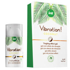 Жидкий вибратор Intt Vibration Coconut Vegan (15 мл), очень вкусный, действует до 30 минут