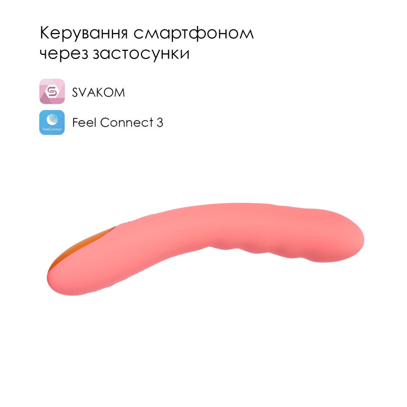 Смарт-вібратор з пульсацією Svakom Ava Neo Peach Pink, 15 режимів роботи, водонепроникний Смарт-вібратор з пульсацією Svakom Ava Neo Peach Pink, 15 режимів роботи, водонепроникний