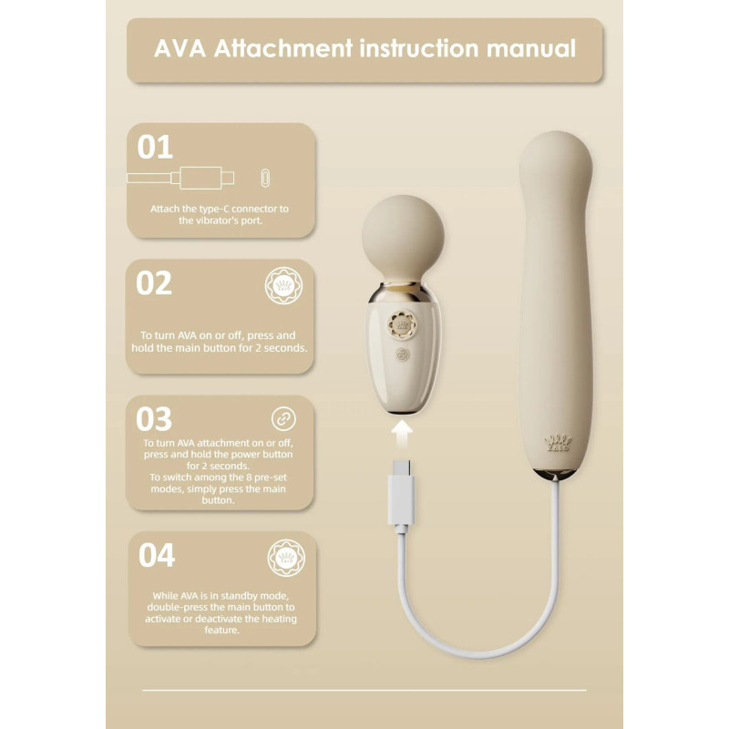 Пульсатор Zalo – AVA Attachment Ivory White для смарт-вібромасажера Zalo – AVA Пульсатор Zalo – AVA Attachment Ivory White для смарт-вібромасажера Zalo – AVA