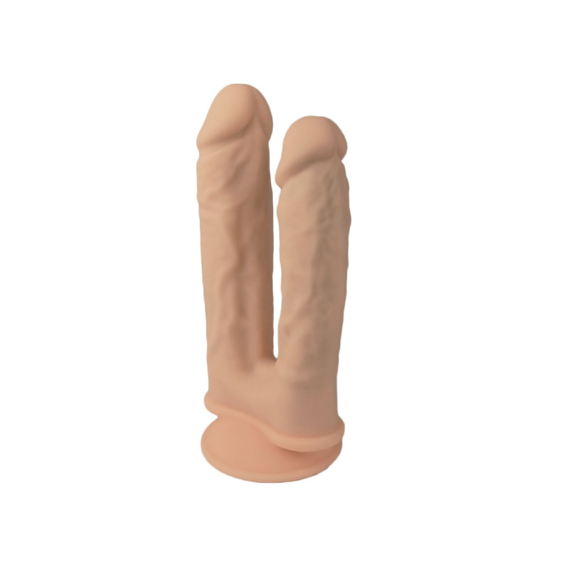 Двойной фаллоимитатор с вибрацией SilexD Double Gusto Vibro Flesh (Model 1 size 8" & 7") + LRS, диаметр 4,5 см и 3,7 см Двойной фаллоимитатор с вибрацией SilexD Double Gusto Vibro Flesh (Model 1 size 8" & 7") + LRS, диаметр 4,5 см и 3,7 см