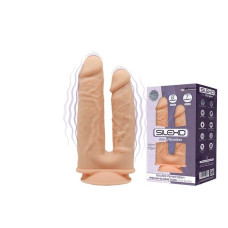 Фалоімітатор подвійний з вібрацією SilexD Double Gusto Flesh Motor (Model 1 size 8 & 7), двошарови
