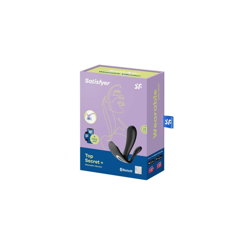 Двойной смарт-вибратор в трусики Satisfyer Top Secret+ Black Двойной смарт-вибратор в трусики Satisfyer Top Secret+ Black