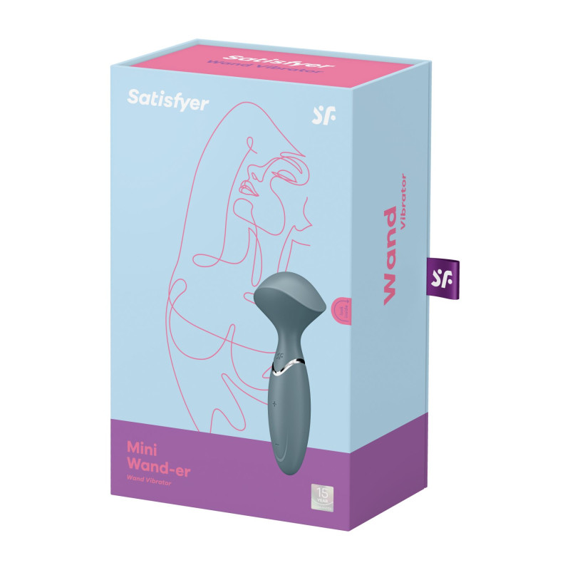 Вибромассажер Satisfyer Mini Wand-er Grey Вибромассажер Satisfyer Mini Wand-er Grey