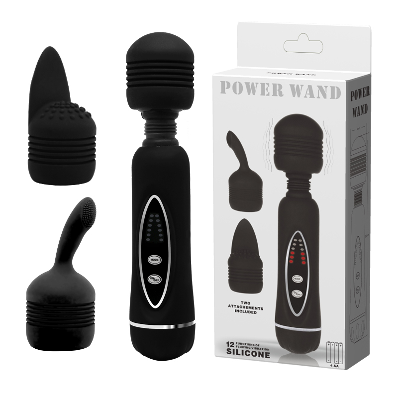 Вібратор зі змінними насадками LyBaile Power Wand Massage Kit Black Вібратор зі змінними насадками LyBaile Power Wand Massage Kit Black