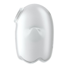 Вакуумный клиторальный стимулятор с вибрацией Satisfyer Glowing Ghost White, светящийся в темноте
