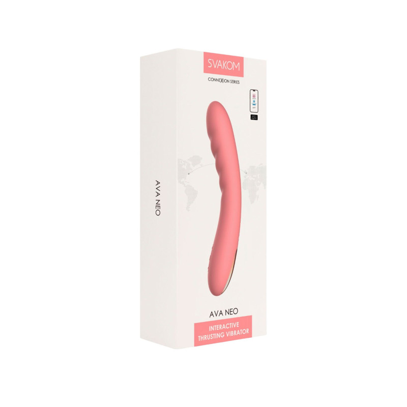 Смарт-вібратор з пульсацією Svakom Ava Neo Peach Pink, 15 режимів роботи, водонепроникний Смарт-вібратор з пульсацією Svakom Ava Neo Peach Pink, 15 режимів роботи, водонепроникний