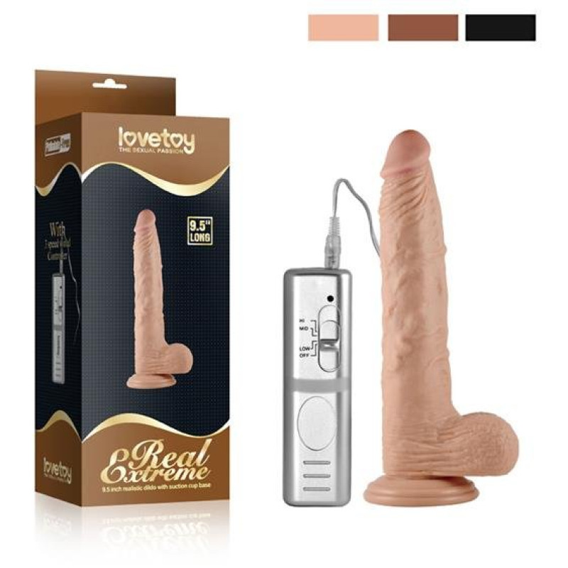 Вибратор LoveToy Real Extreme Vibrating Dildo 9.5 Вибратор LoveToy Real Extreme Vibrating Dildo 9.5