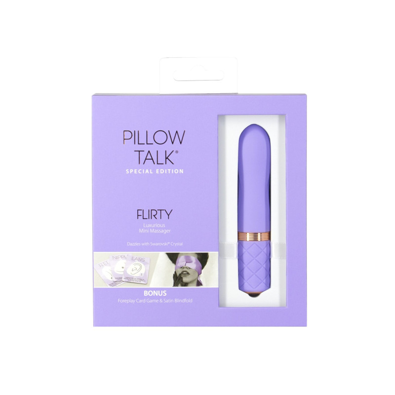 Роскошный вибратор Pillow Talk Flirty Purple Special Edition, Сваровски, повязка на глаза+игра Роскошный вибратор Pillow Talk Flirty Purple Special Edition, Сваровски, повязка на глаза+игра
