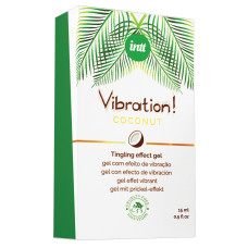 Жидкий вибратор Intt Vibration Coconut Vegan (15 мл), очень вкусный, действует до 30 минут