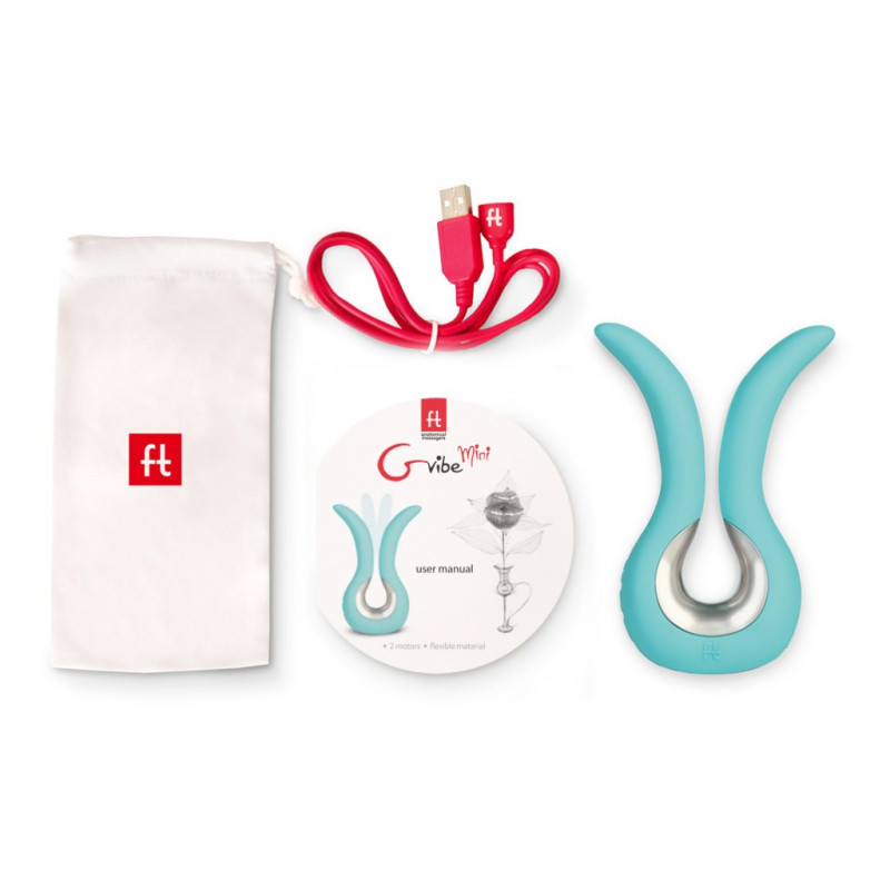 Бірюзовий Анатомічний вібратор Fun Toys Gvibe Mini Бірюзовий Анатомічний вібратор Fun Toys Gvibe Mini