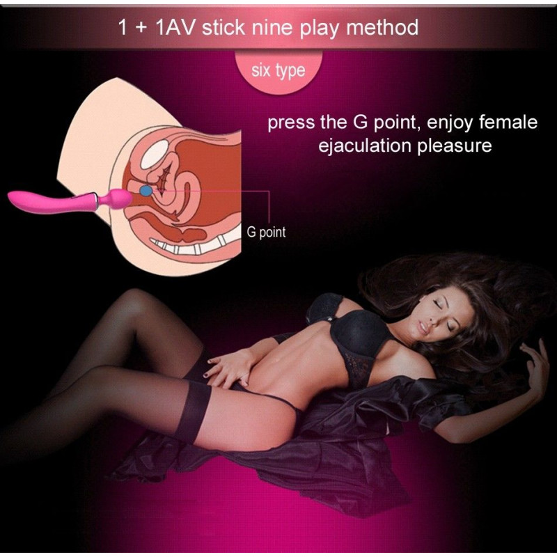 Вібромасажер двосторонній Leten AV 1+1 Рожевий