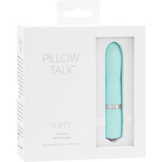 Роскошный вибратор PILLOW TALK Flirty с кристаллом Сваровски Бирюзовый